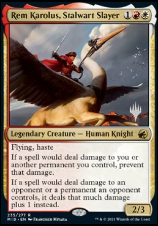 Rem Karolus, Stalwart Slayer (Promo Pack) [Innistrad: Midnight Hunt Promos] | Odin's Place