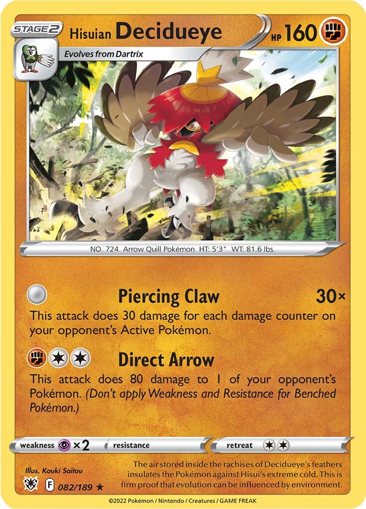 Hisuian Decidueye (082/189) [Sword & Shield: Astral Radiance] | Odin's Place