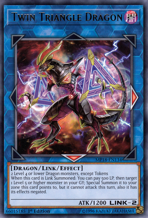 Twin Triangle Dragon [MP18-EN134] Rare | Odin's Place