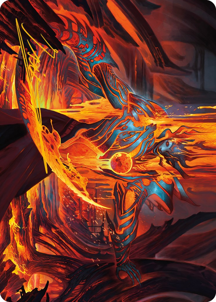 Free From Flesh Art Card (Gold-Stamped Signature) [Phyrexia: All Will Be One Art Series] | Odin's Place