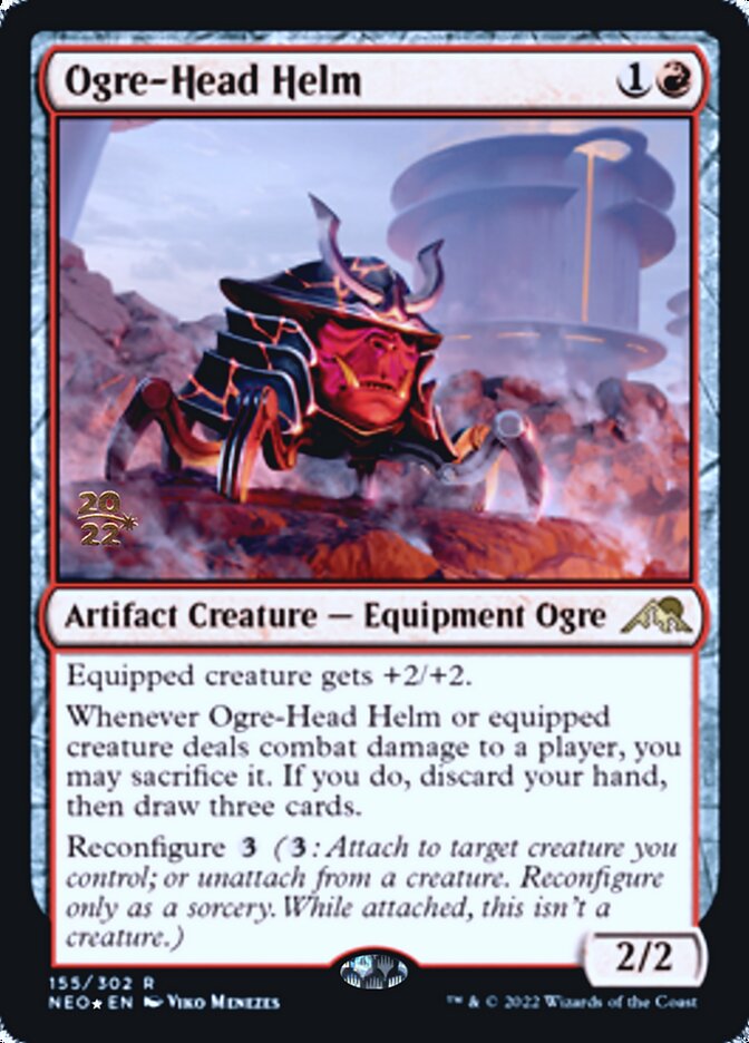 Ogre-Head Helm [Kamigawa: Neon Dynasty Prerelease Promos] | Odin's Place
