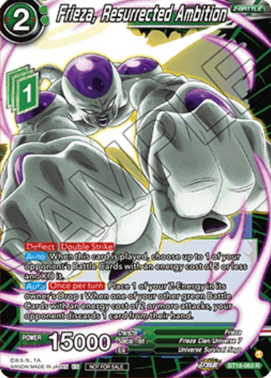 Frieza, Resurrected Ambition (Zenkai Cup 2022 Participation) (BT18-063) [Tournament Promotion Cards] | Odin's Place