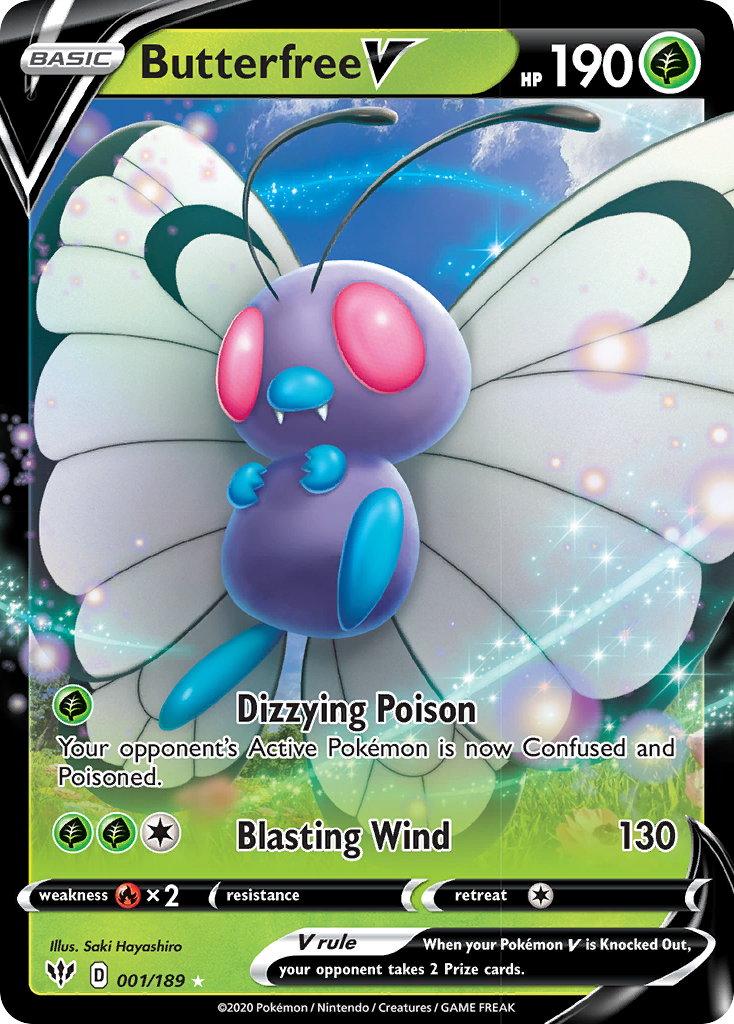 Butterfree V (001/189) [Sword & Shield: Darkness Ablaze] | Odin's Place