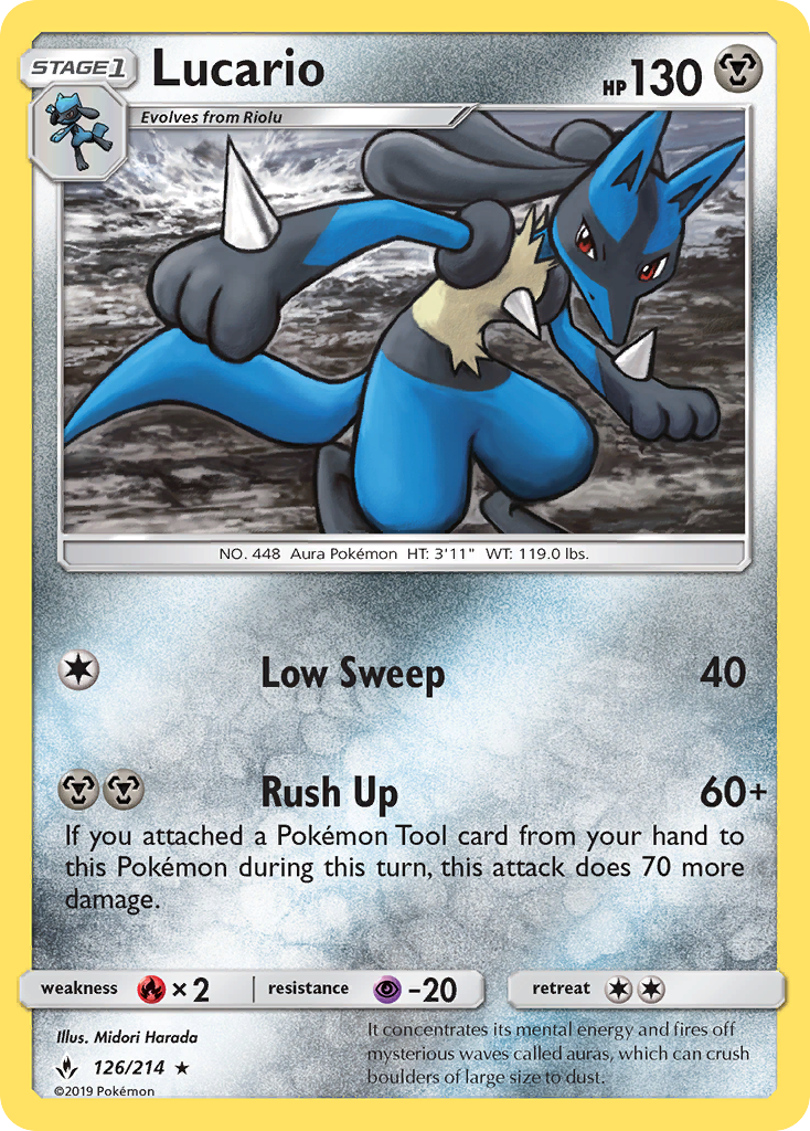Lucario (126/214) [Sun & Moon: Unbroken Bonds] | Odin's Place