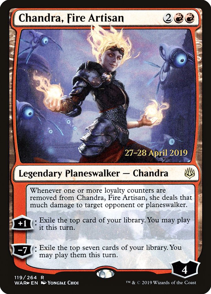 Chandra, Fire Artisan (119) [War of the Spark Prerelease Promos] | Odin's Place