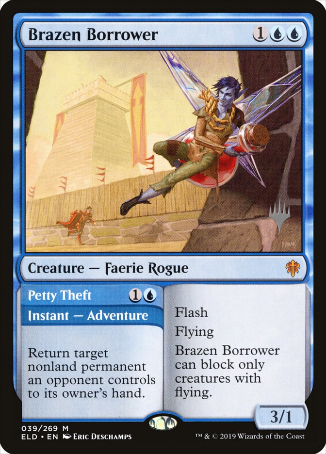 Brazen Borrower // Petty Theft (Promo Pack) [Throne of Eldraine Promos] | Odin's Place
