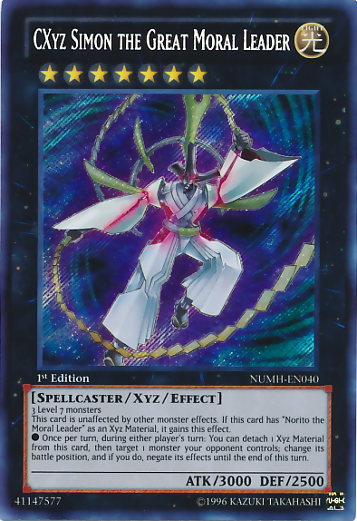 CXyz Simon the Great Moral Leader [NUMH-EN040] Secret Rare | Odin's Place