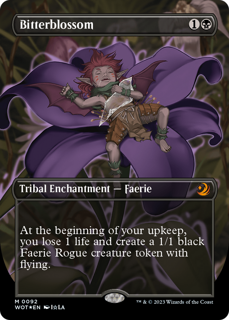Bitterblossom (Anime Borderless) (Confetti Foil) [Wilds of Eldraine: Enchanting Tales] | Odin's Place