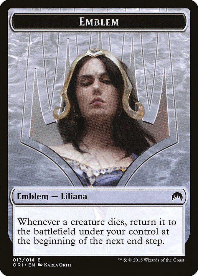Liliana, Defiant Necromancer Emblem (13) [Magic Origins Tokens] | Odin's Place