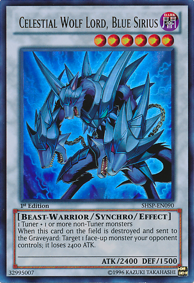 Celestial Wolf Lord, Blue Sirius [SHSP-EN090] Ultra Rare | Odin's Place