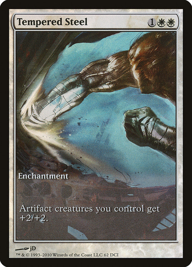 Tempered Steel (62) (Game Day) (Extended Art) [Scars of Mirrodin Promos] | Odin's Place