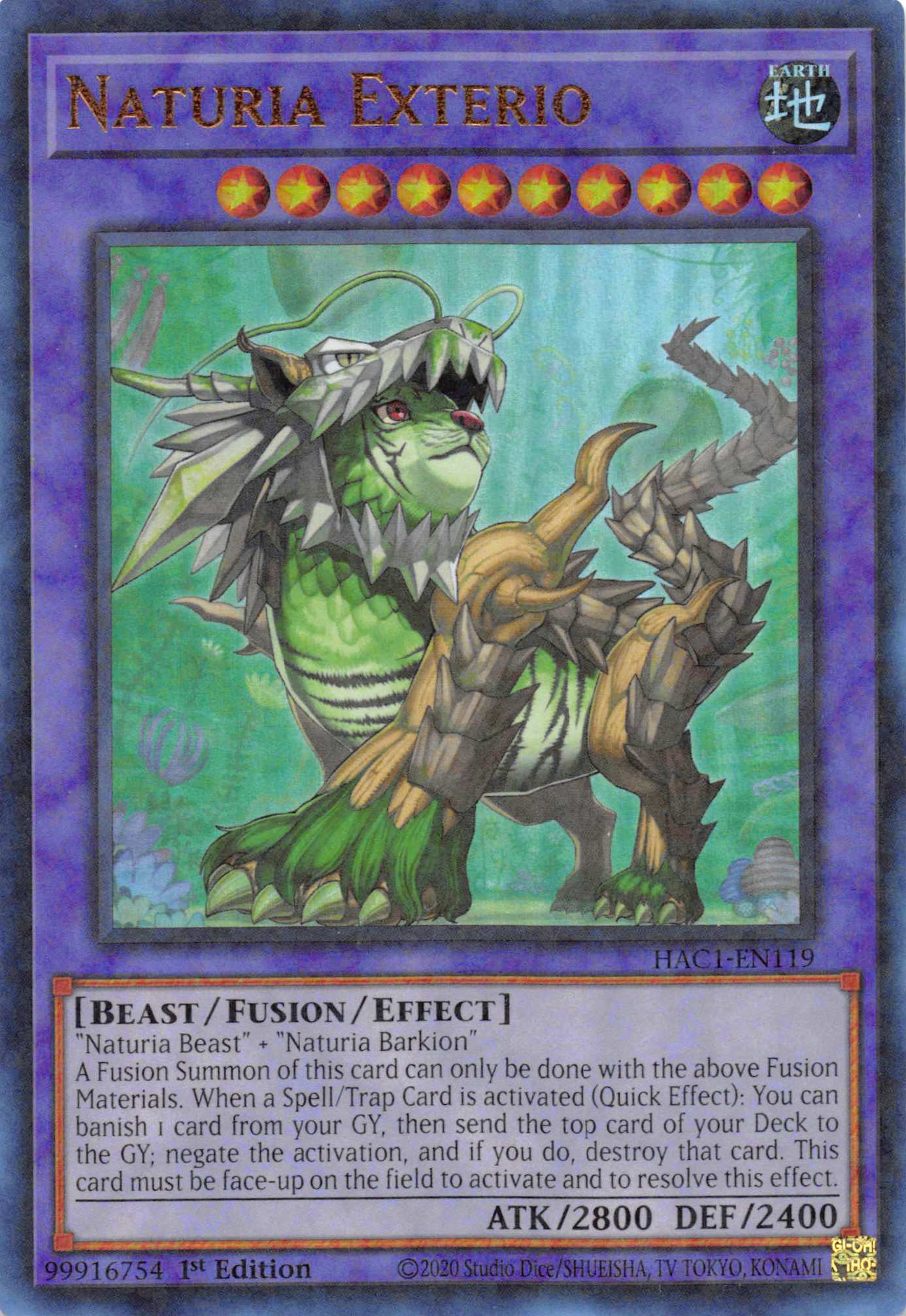 Naturia Exterio (Duel Terminal) [HAC1-EN119] Parallel Rare | Odin's Place