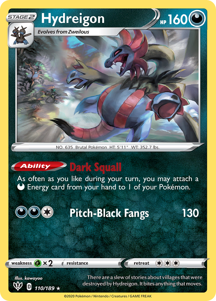 Hydreigon (110/189) [Sword & Shield: Darkness Ablaze] | Odin's Place