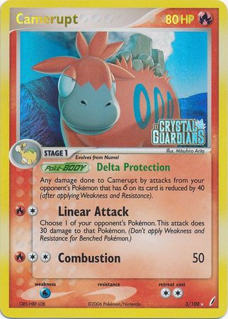 Camerupt (3/100) (Stamped) [EX: Crystal Guardians] | Odin's Place