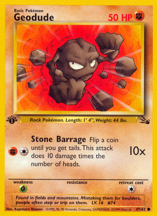 Geodude (47/62) [Fossil 1st Edition] | Odin's Place