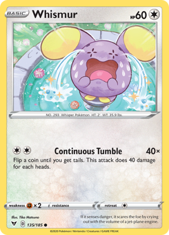Whismur (135/185) [Sword & Shield: Vivid Voltage] | Odin's Place