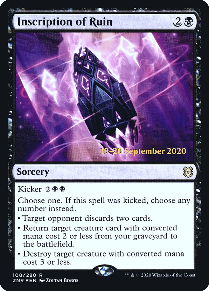 Inscription of Ruin [Zendikar Rising Prerelease Promos] | Odin's Place