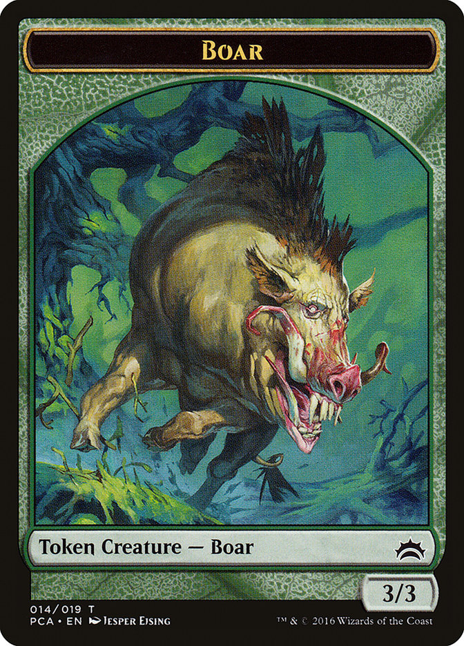 Goblin // Boar Double-Sided Token (11) [Planechase Anthology Tokens] | Odin's Place