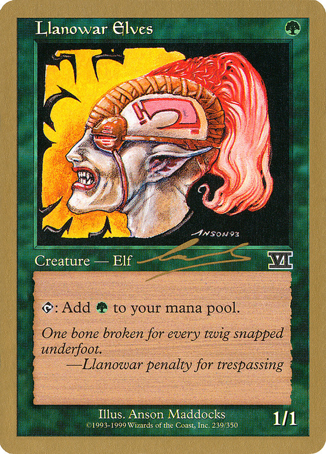 Llanowar Elves (Nicolas Labarre) [World Championship Decks 2000] | Odin's Place