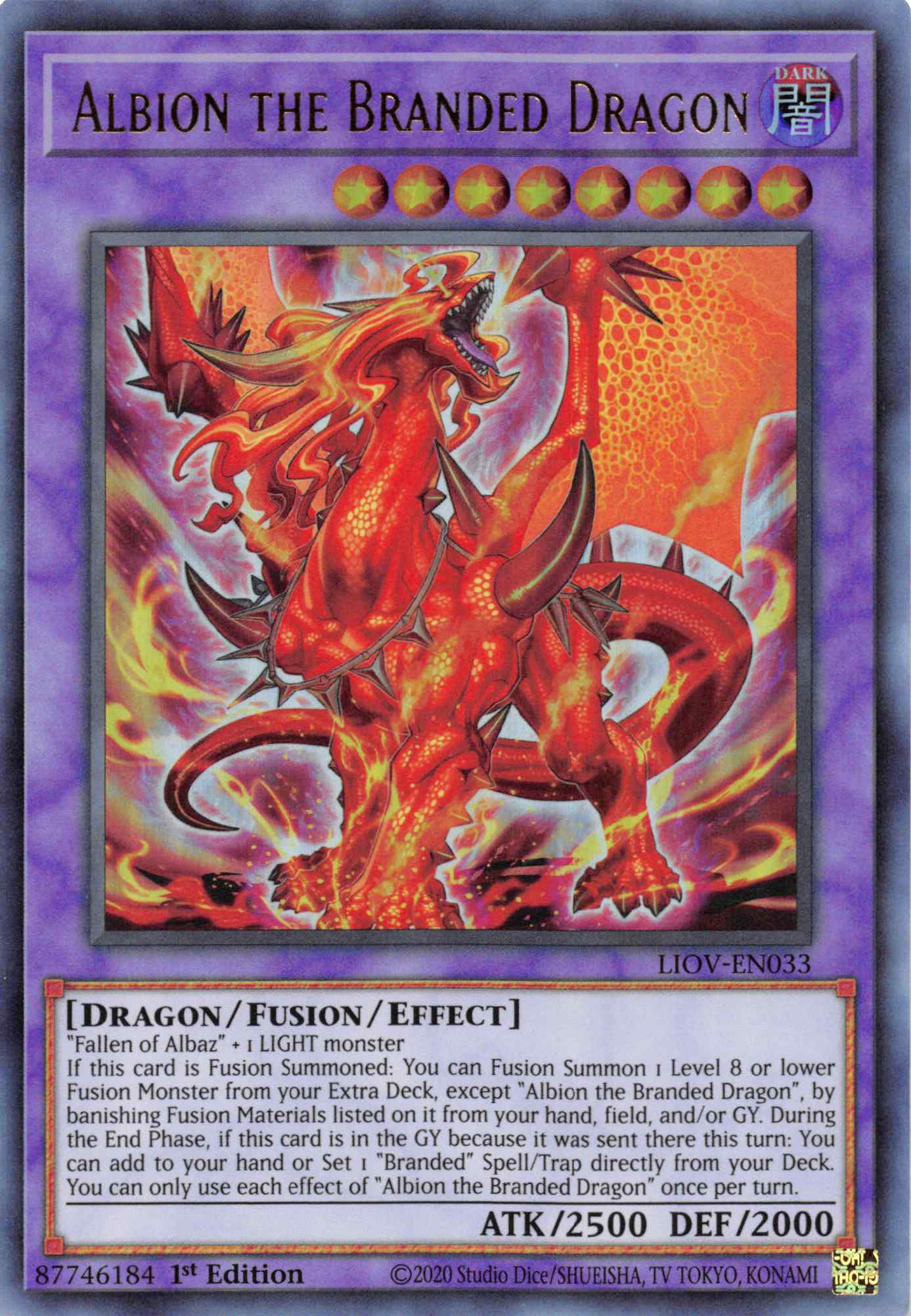 Albion the Branded Dragon [LIOV-EN033] Ultra Rare | Odin's Place