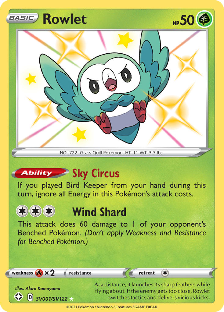 Rowlet (SV001/SV122) [Sword & Shield: Shining Fates] | Odin's Place