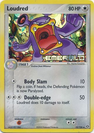 Loudred (35/106) (Stamped) [EX: Emerald] | Odin's Place
