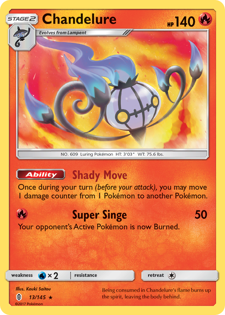 Chandelure (13/145) [Sun & Moon: Guardians Rising] | Odin's Place