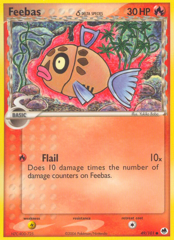 Feebas (49/101) (Delta Species) [EX: Dragon Frontiers] | Odin's Place