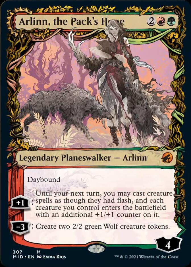 Arlinn, the Pack's Hope // Arlinn, the Moon's Fury (Showcase Equinox) [Innistrad: Midnight Hunt] | Odin's Place