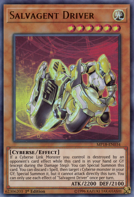 Salvagent Driver [MP18-EN034] Ultra Rare | Odin's Place