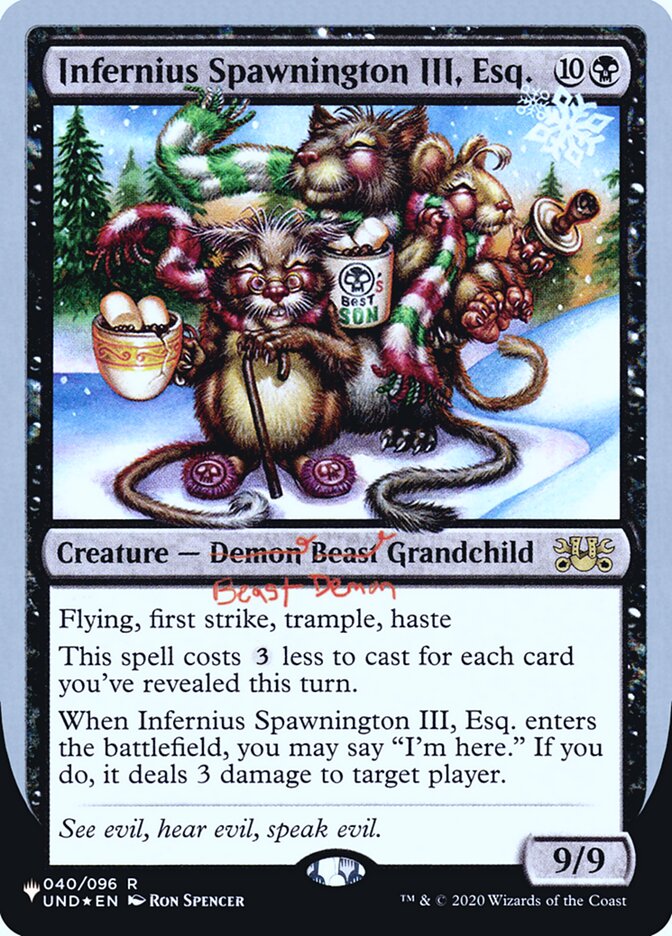 Infernius Spawnington III, Esq. (Unfinity Foil Edition) [The List] | Odin's Place