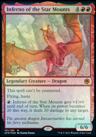 Inferno of the Star Mounts [Dungeons & Dragons: Adventures in the Forgotten Realms Prerelease Promos] | Odin's Place