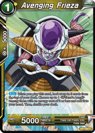 Avenging Frieza (Reprint) (BT1-089) [Battle Evolution Booster] | Odin's Place