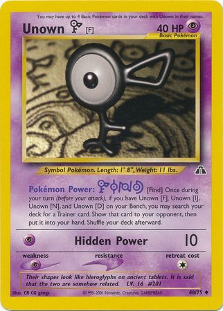 Unown [F] (48/75) [Neo Discovery Unlimited] | Odin's Place