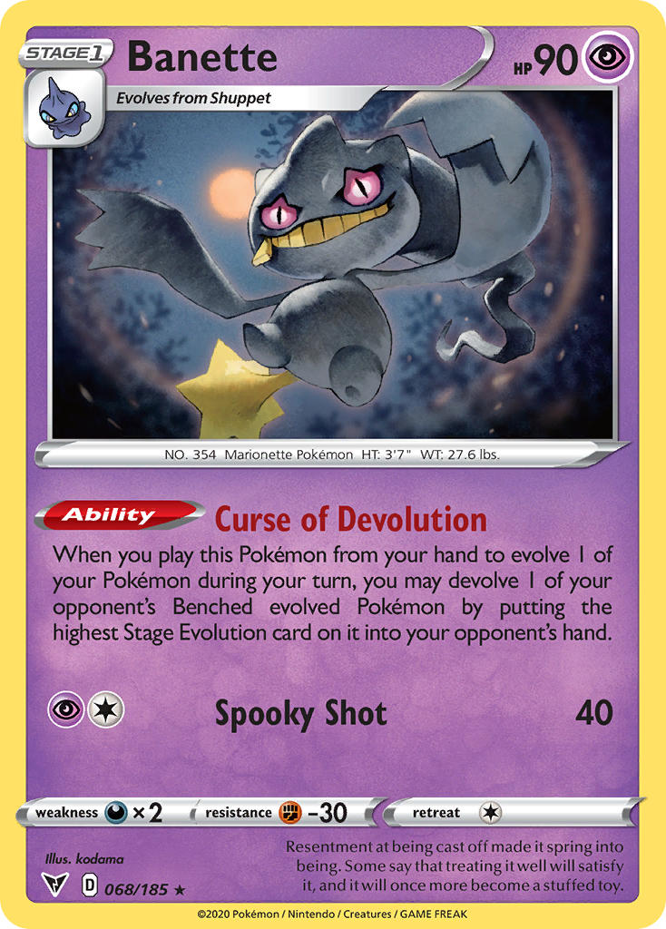 Banette (068/185) [Sword & Shield: Vivid Voltage] | Odin's Place