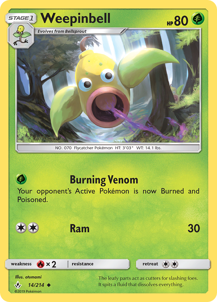 Weepinbell (14/214) [Sun & Moon: Unbroken Bonds] | Odin's Place