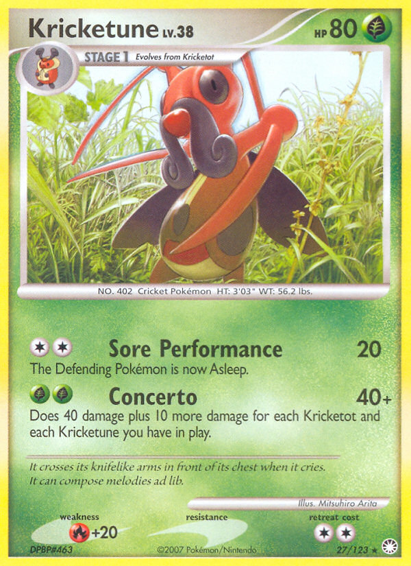 Kricketune (27/123) [Diamond & Pearl: Mysterious Treasures] | Odin's Place