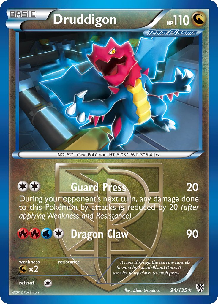 Druddigon (94/135) (Theme Deck Exclusive) [Black & White: Plasma Storm] | Odin's Place