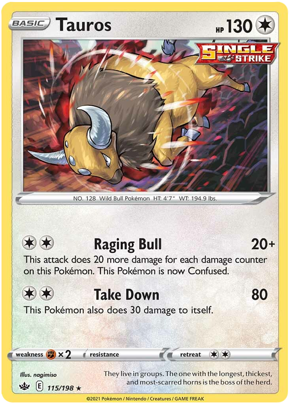 Tauros (115/198) [Sword & Shield: Chilling Reign] | Odin's Place