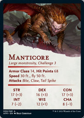 Manticore Art Card [Dungeons & Dragons: Adventures in the Forgotten Realms Art Series] | Odin's Place