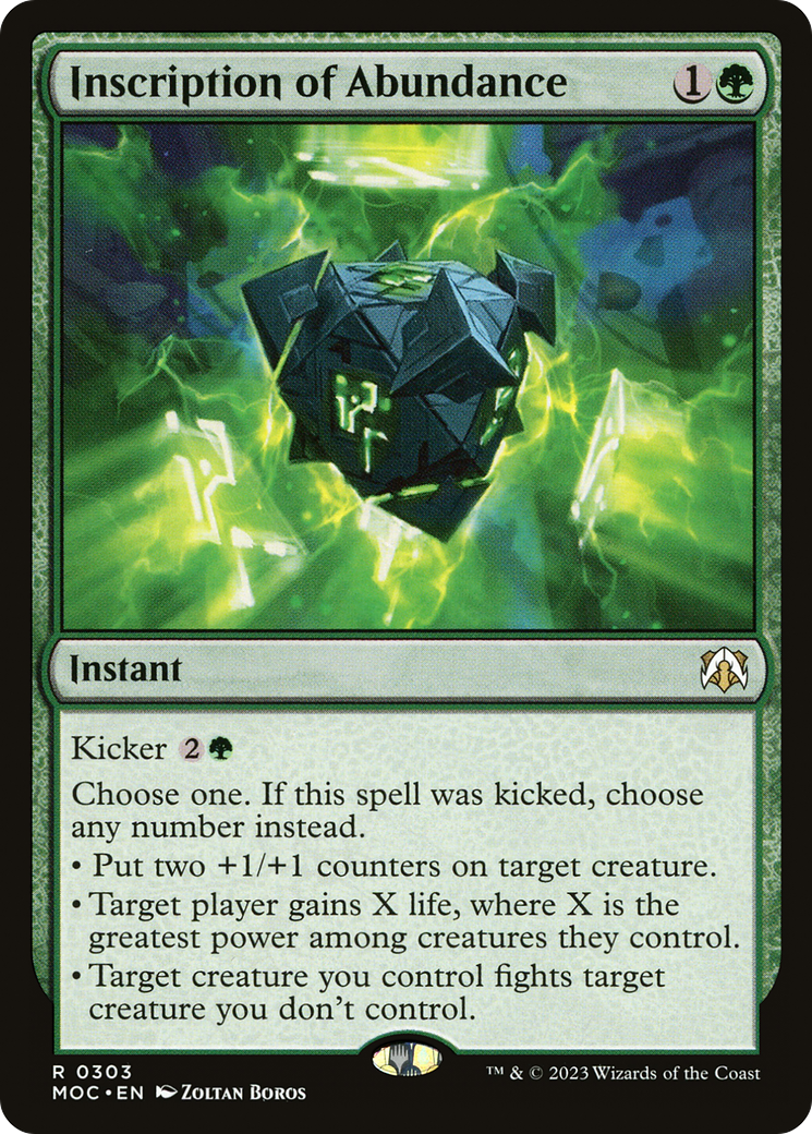 Inscription of Abundance [March of the Machine Commander] | Odin's Place