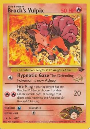 Brock's Vulpix (37/132) (W Stamped Promo) [Gym Challenge Unlimited] | Odin's Place