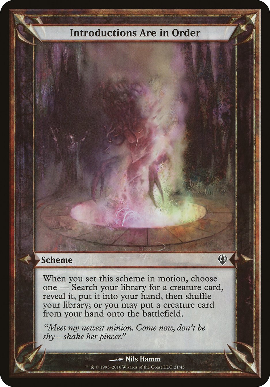 Introductions Are in Order (Schemes) [Archenemy Schemes] | Odin's Place