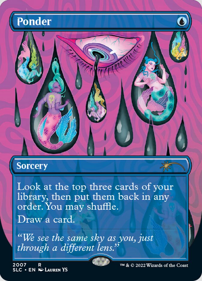 Ponder (Borderless) [Secret Lair 30th Anniversary Countdown Kit] | Odin's Place