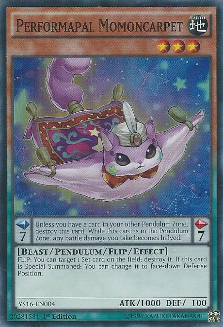 Performapal Momoncarpet [YS16-EN004] Super Rare | Odin's Place