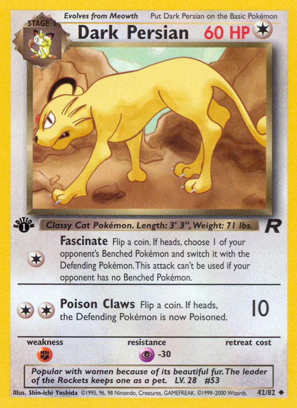 Dark Persian (42/82) [Team Rocket 1st Edition] | Odin's Place