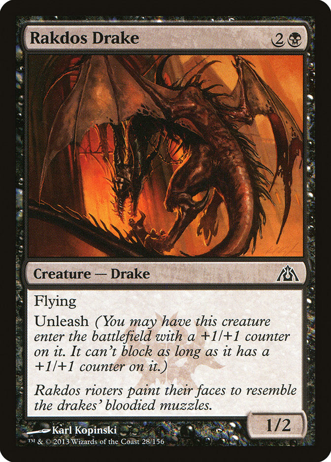 Rakdos Drake (28) [Dragon's Maze] | Odin's Place