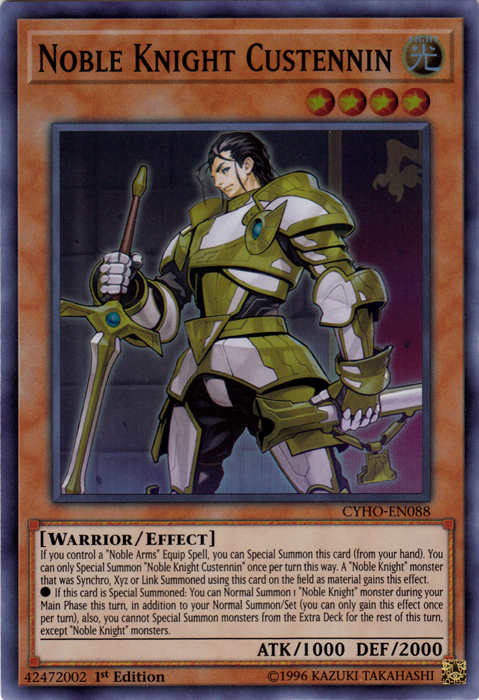 Noble Knight Custennin [CYHO-EN088] Super Rare | Odin's Place