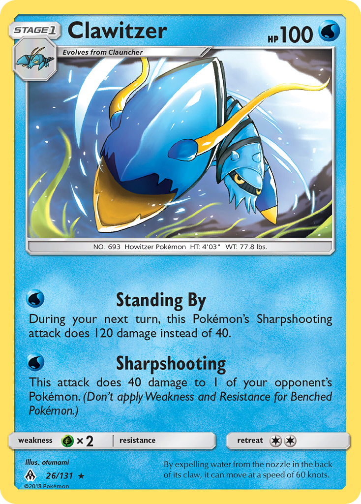 Clawitzer (26/131) [Sun & Moon: Forbidden Light] | Odin's Place