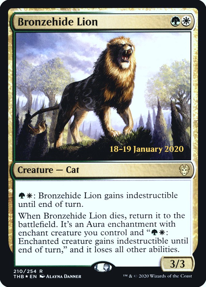 Bronzehide Lion [Theros Beyond Death Prerelease Promos] | Odin's Place